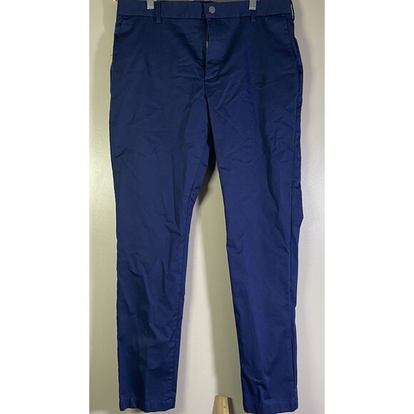 Spoke Sharps Build B Waist 35x32 Blue Chino Pants Mens Casual Trousers - Picture 1 of 16